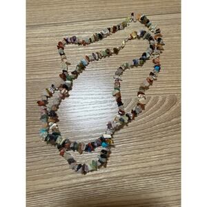 Sea Glass Gemstone Bits Wrap Necklace